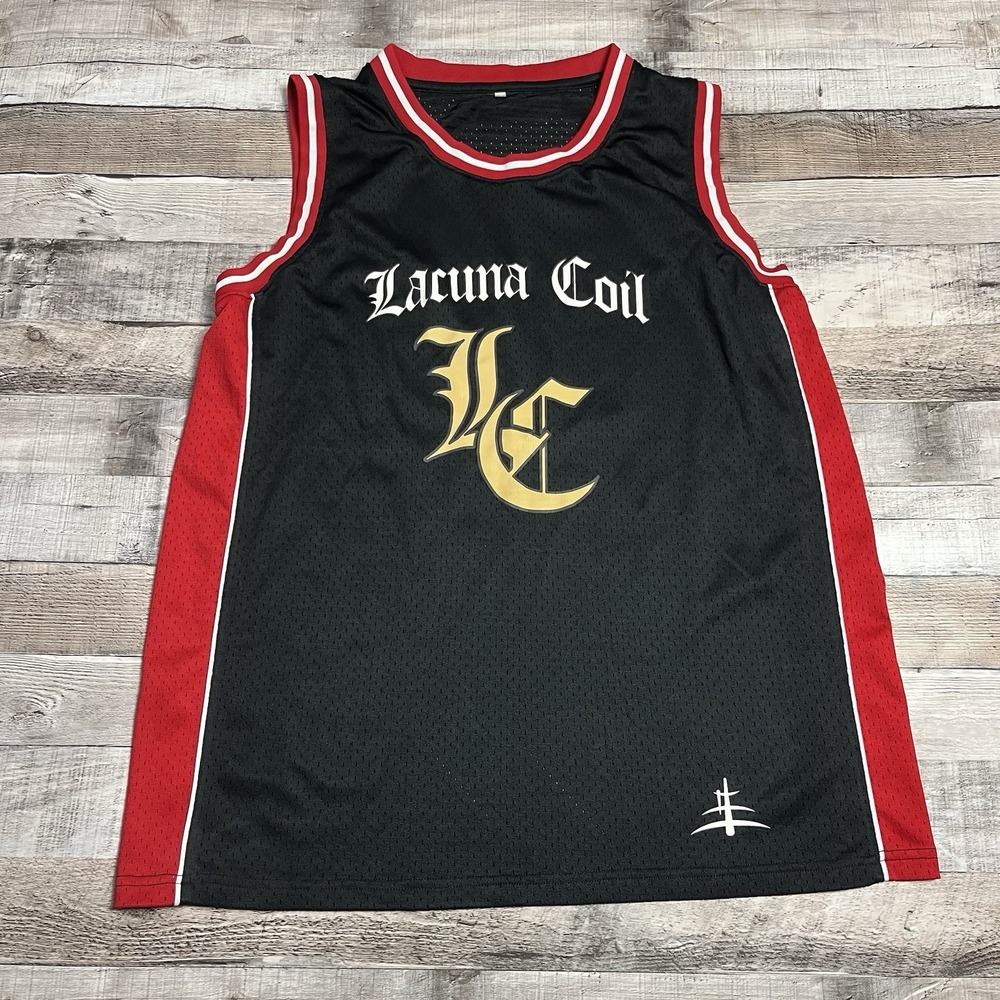 Lacuna Coil Jersey Large Black Heavy Rock Band Tee Never Dawn We Fear Nothing